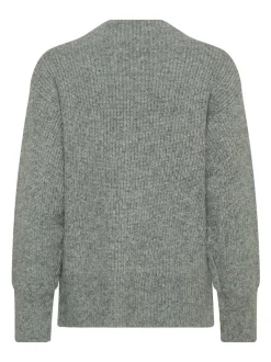 Kaffe Damen Strickpullover KAelina in grau