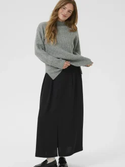 Kaffe Damen Strickpullover KAelina in grau