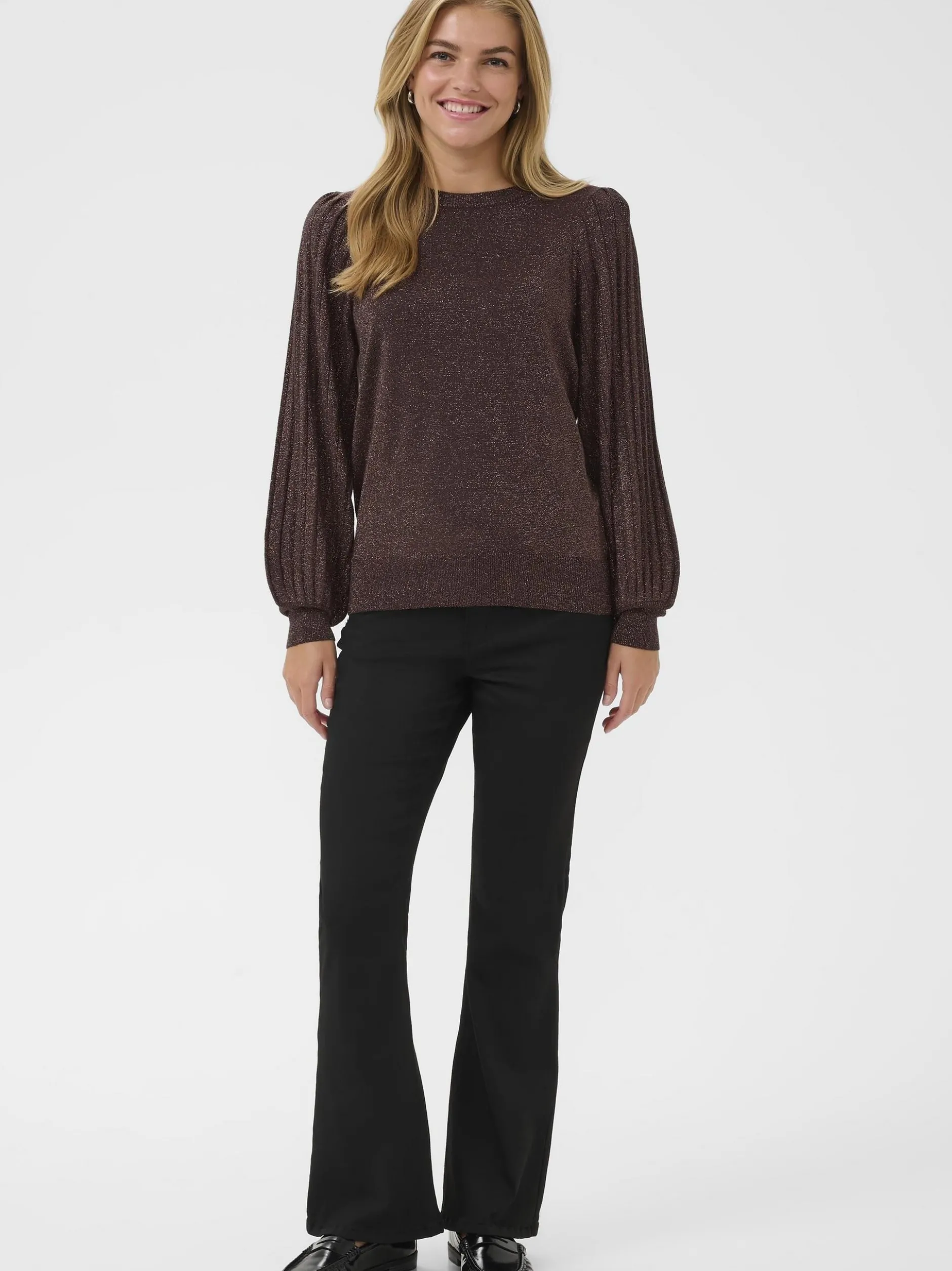 Kaffe Damen Strickpullover KAregina in mocca