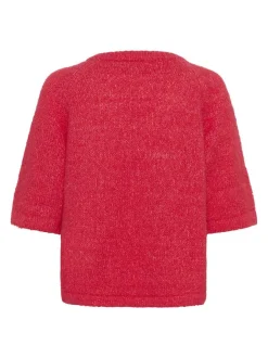 Kaffe Damen Strickpullover KAemilie in himbeer