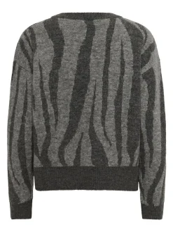 Kaffe Damen Strickpullover KAbitzy in grau