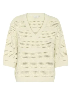 Kaffe Damen Strickpullover KAteresa in vanille