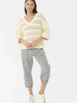 Kaffe Damen Strickpullover KAteresa in vanille