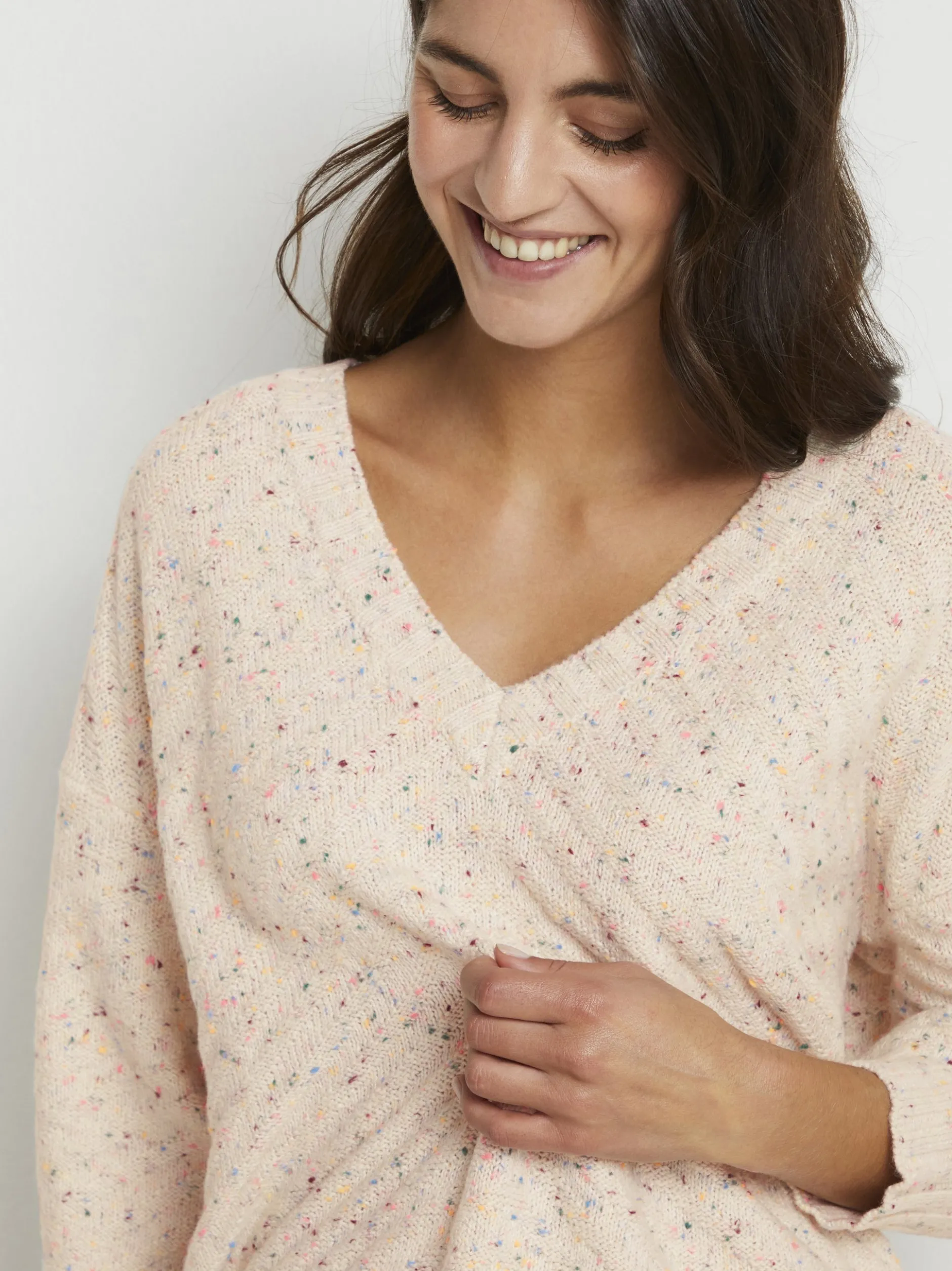 Kaffe Damen Strickpullover KApaige in beige