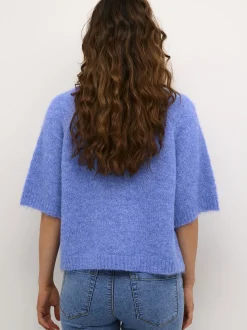 Kaffe Damen Strickpullover KAemilie in blau