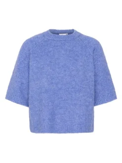 Kaffe Damen Strickpullover KAemilie in blau