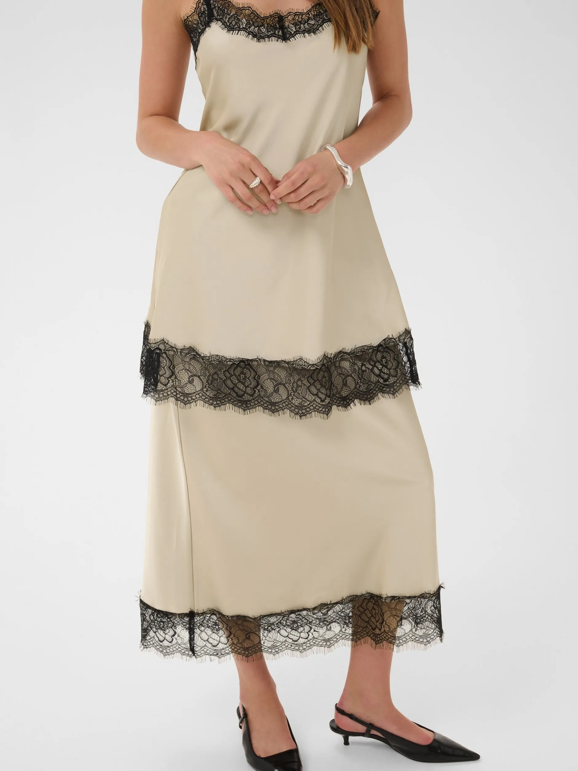 Kaffe Damen Top KAhill in beige