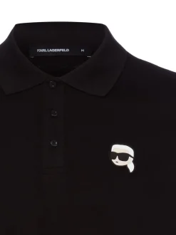 KARL LAGERFELD Herren Poloshirt in schwarz