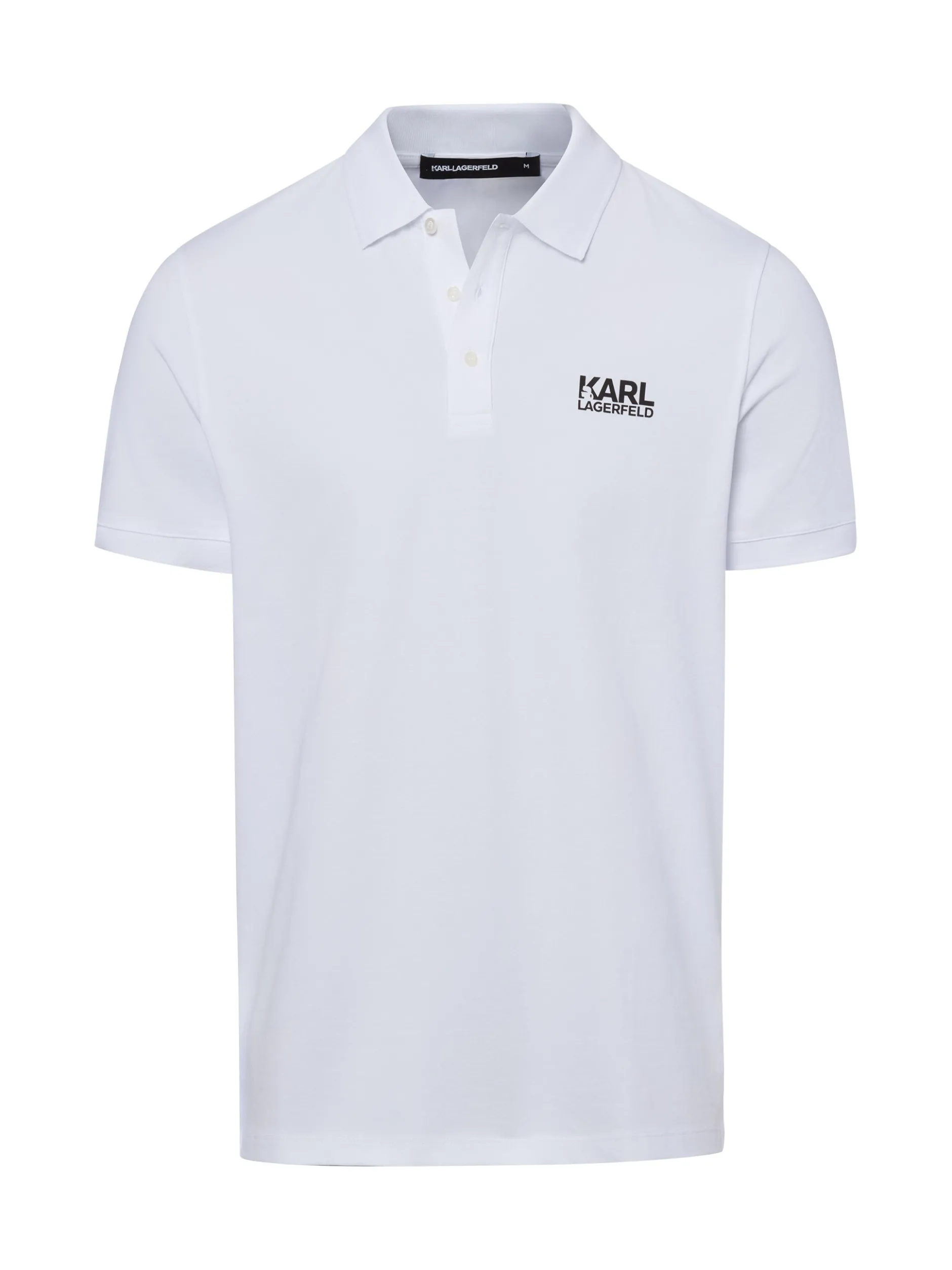 KARL LAGERFELD Herren Poloshirt in weiß - Ärmel: kurzarm