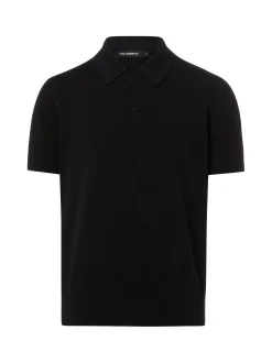 KARL LAGERFELD Herren Poloshirt in schwarz