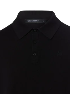 KARL LAGERFELD Herren Poloshirt in schwarz