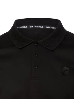 KARL LAGERFELD Herren Poloshirt in schwarz