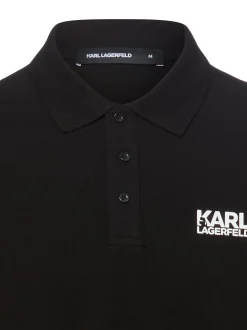 KARL LAGERFELD Herren Poloshirt in schwarz