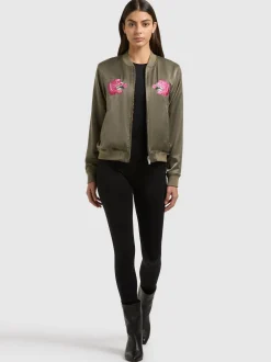 Khujo Damen Collegejacke - Ruby in grün