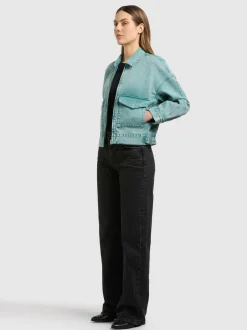 Khujo Damen Jeansjacke - Nelina in grün