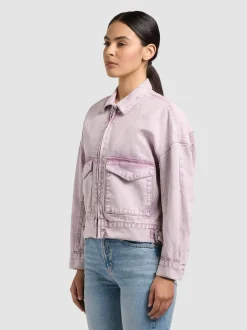 Khujo Damen Jeansjacke - Nelina in lila