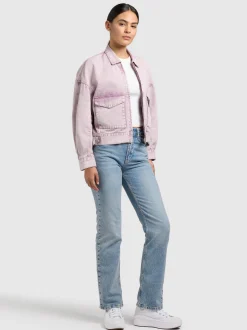 Khujo Damen Jeansjacke - Nelina in lila