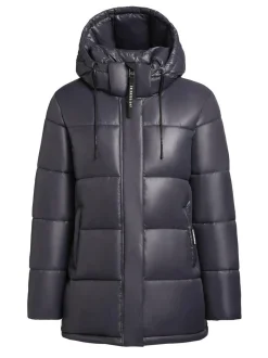 Khujo Damen Steppjacke - Word3 Satin-YM in blau