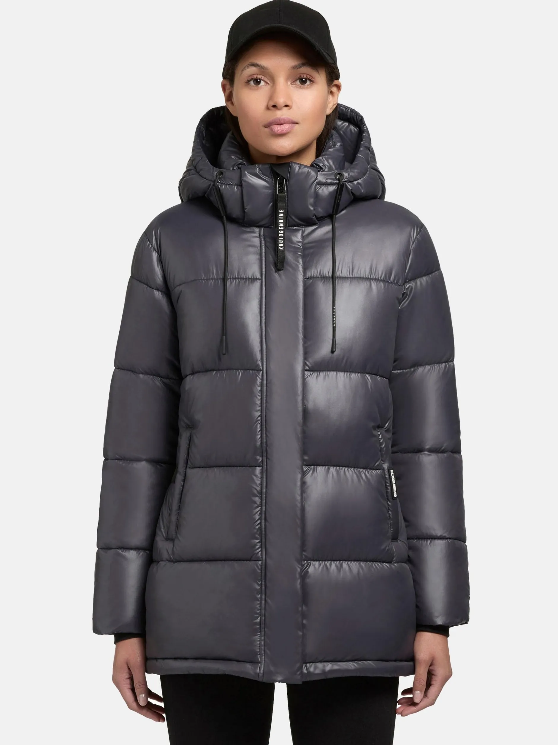 Khujo Damen Steppjacke - Word3 Satin-YM in blau