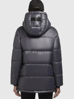Khujo Damen Steppjacke - Word3 Satin-YM in blau