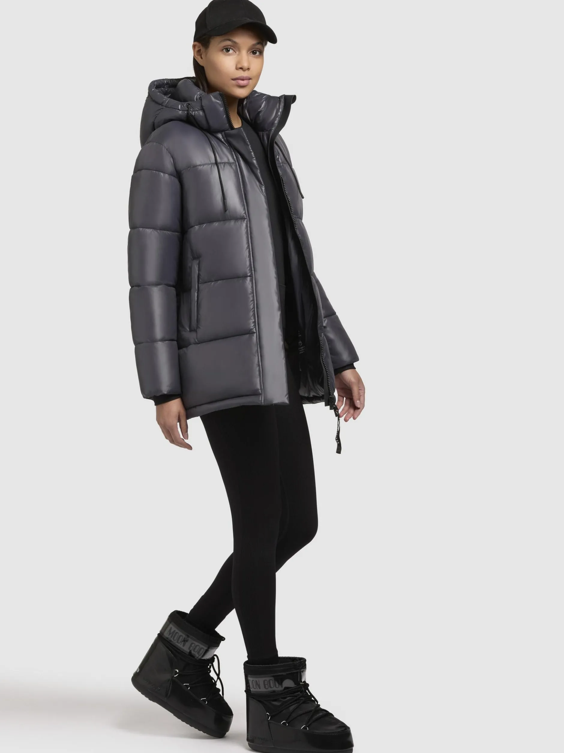Khujo Damen Steppjacke - Word3 Satin-YM in blau