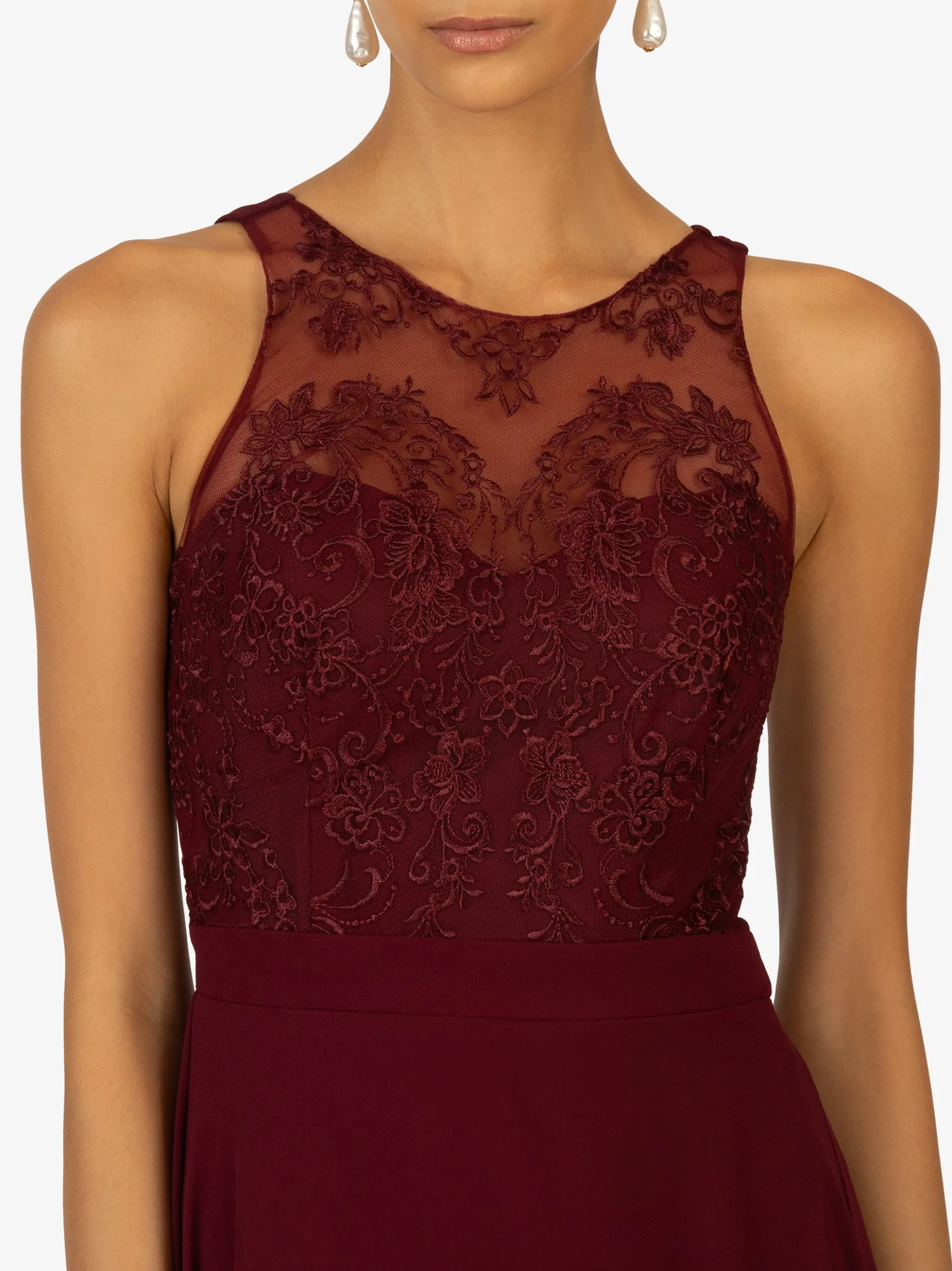 Kraimod Damen Abendkleid in bordeaux - Länge: lang
