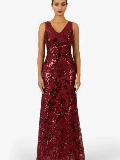 Kraimod Damen Abendkleid in bordeaux - Länge: lang