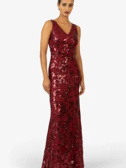 Kraimod Damen Abendkleid in bordeaux - Länge: lang