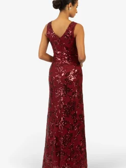 Kraimod Damen Abendkleid in bordeaux - Länge: lang