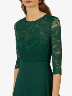Kraimod Damen Abendkleid in grün - Ausschnitt: Rundhals