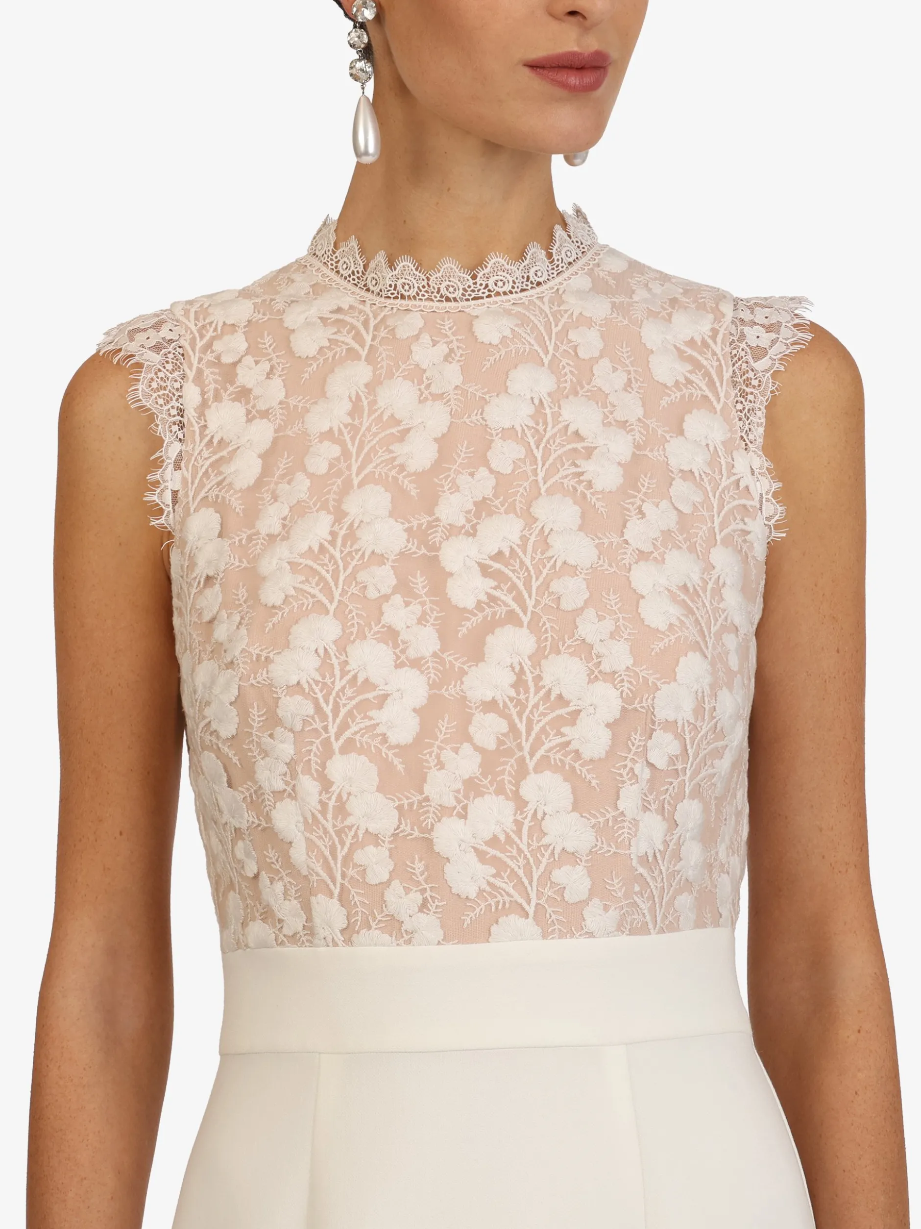Kraimod Damen Abendkleid in nude - Ausschnitt: Rundhals