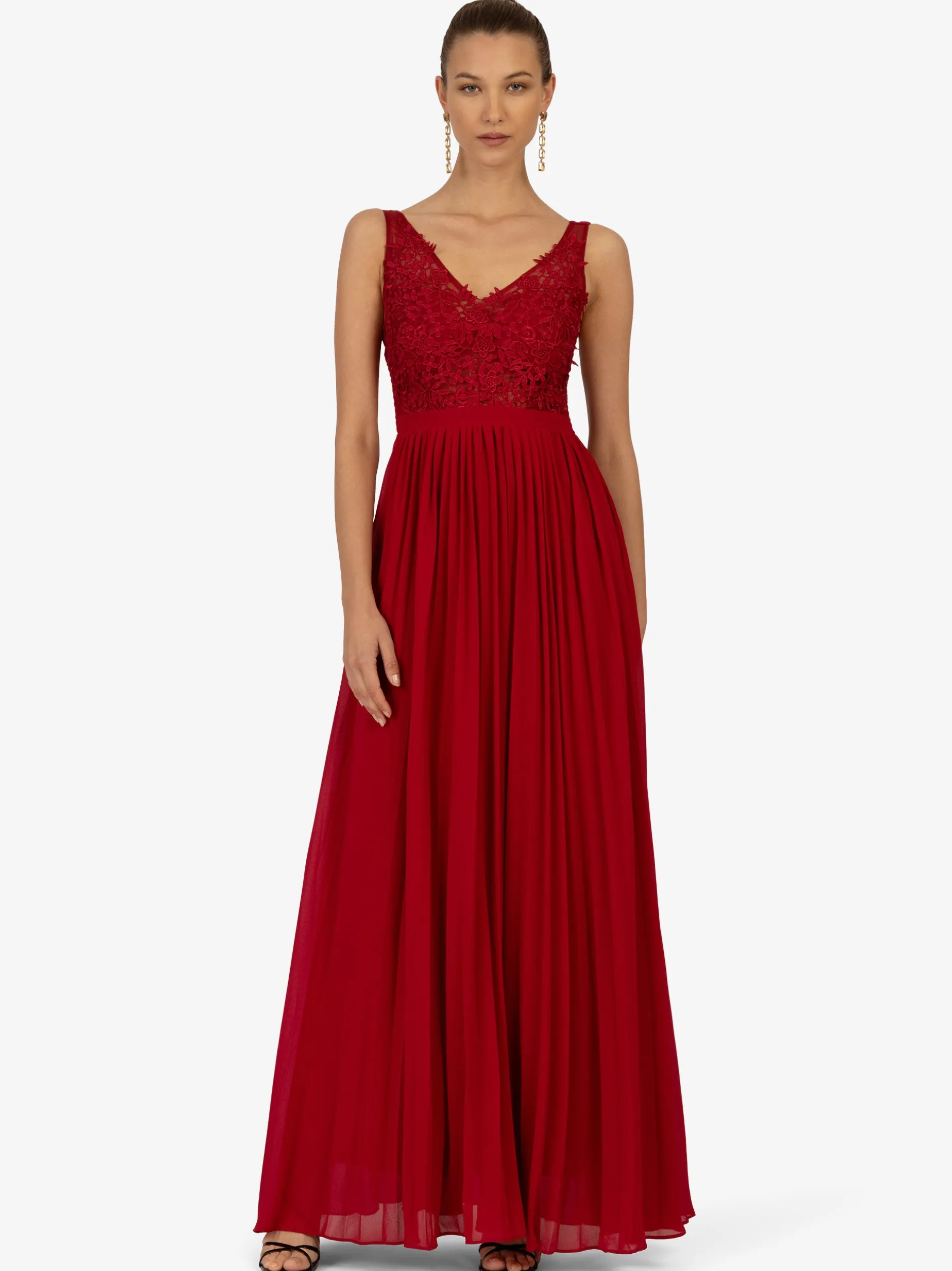 Kraimod Damen Abendkleid in rot - Länge: mittel