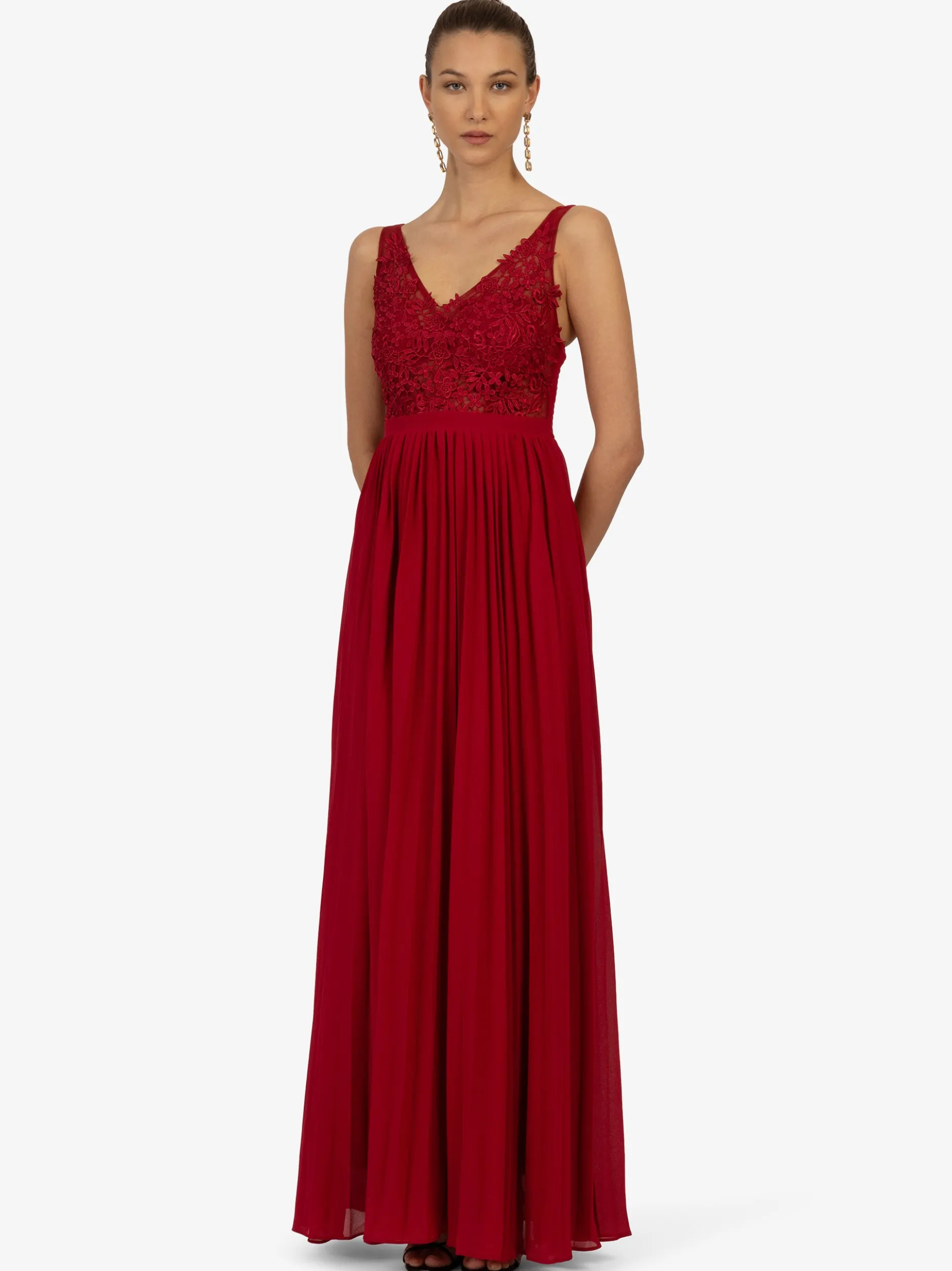 Kraimod Damen Abendkleid in rot - Länge: mittel