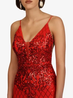 Kraimod Damen Abendkleid in rot - Länge: lang