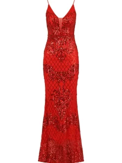 Kraimod Damen Abendkleid in rot - Länge: lang