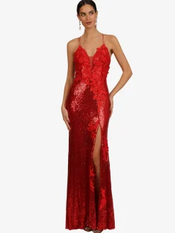 Kraimod Damen Abendkleid in rot - Länge: lang
