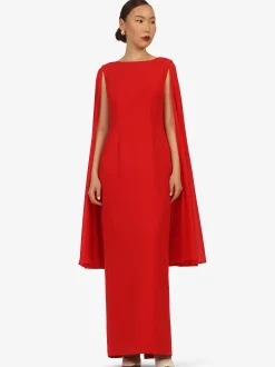 Kraimod Damen Abendkleid in rot - Ausschnitt: Rundhals