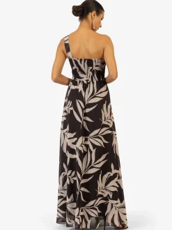 Kraimod Damen Abendkleid in schwarz beige - Länge: lang