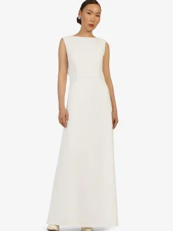 Kraimod Damen Abendkleid in weiß - Ausschnitt: U-Boot