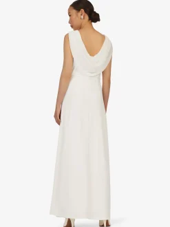 Kraimod Damen Abendkleid in weiß - Ausschnitt: U-Boot