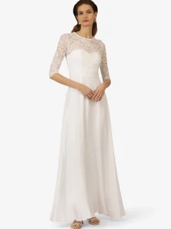 Kraimod Damen Abendkleid in weiß - Ausschnitt: Rundhals