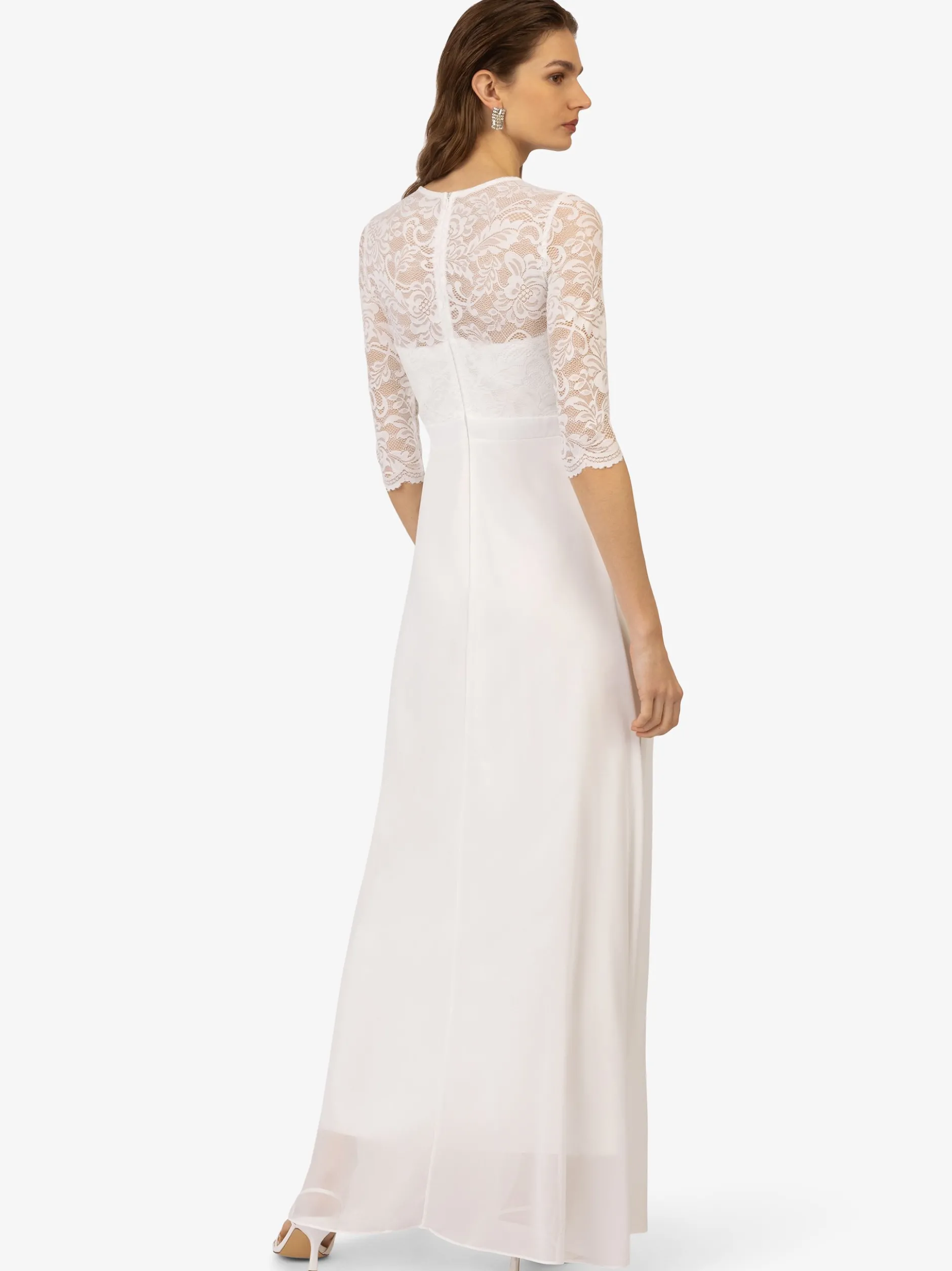 Kraimod Damen Abendkleid in weiß - Ausschnitt: Rundhals