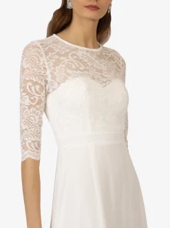 Kraimod Damen Abendkleid in weiß - Ausschnitt: Rundhals