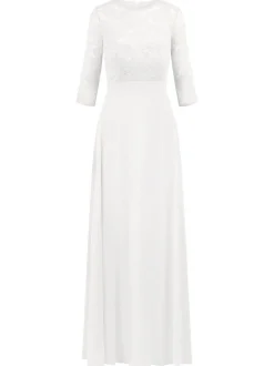 Kraimod Damen Abendkleid in weiß - Ausschnitt: Rundhals