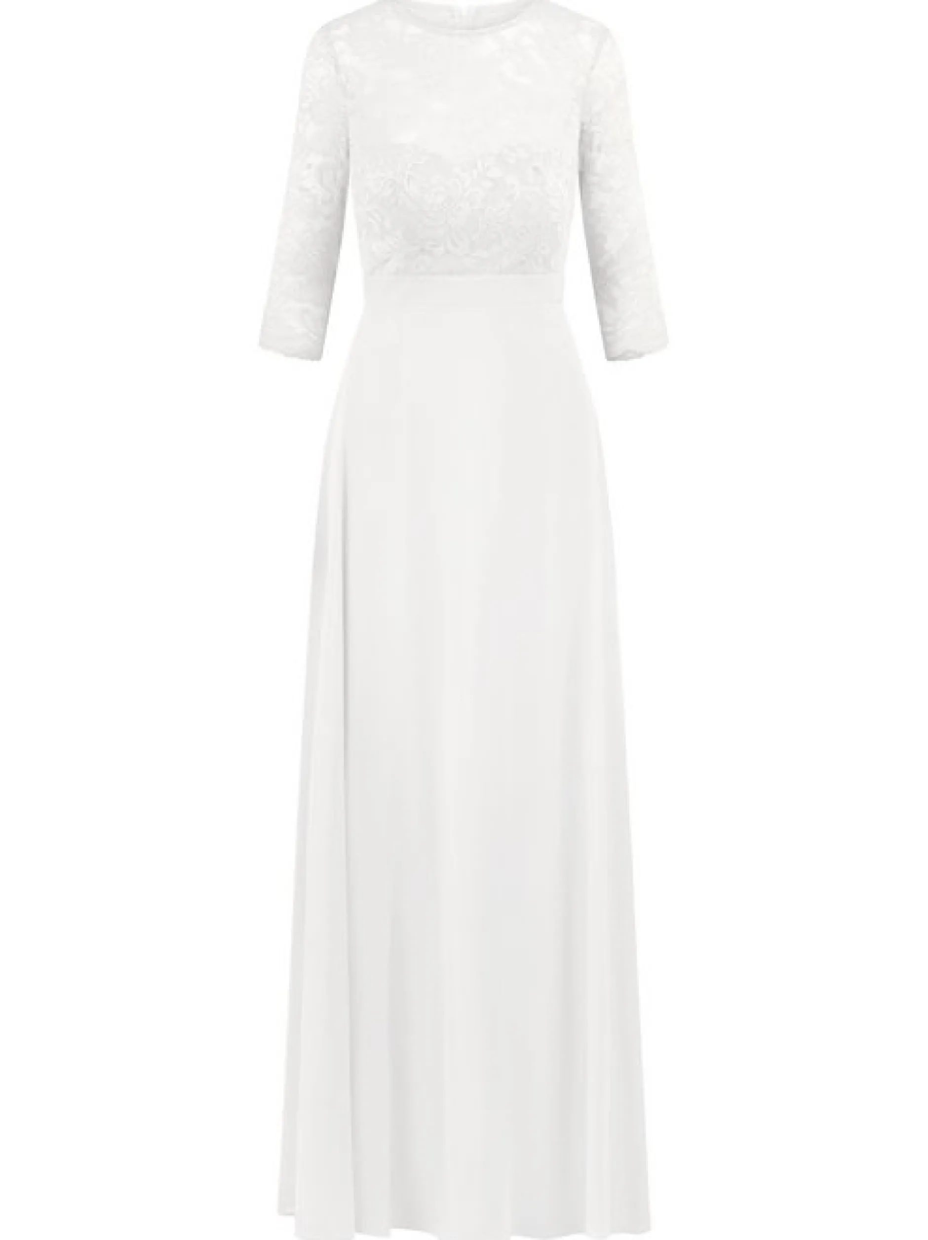 Kraimod Damen Abendkleid in weiß - Ausschnitt: Rundhals