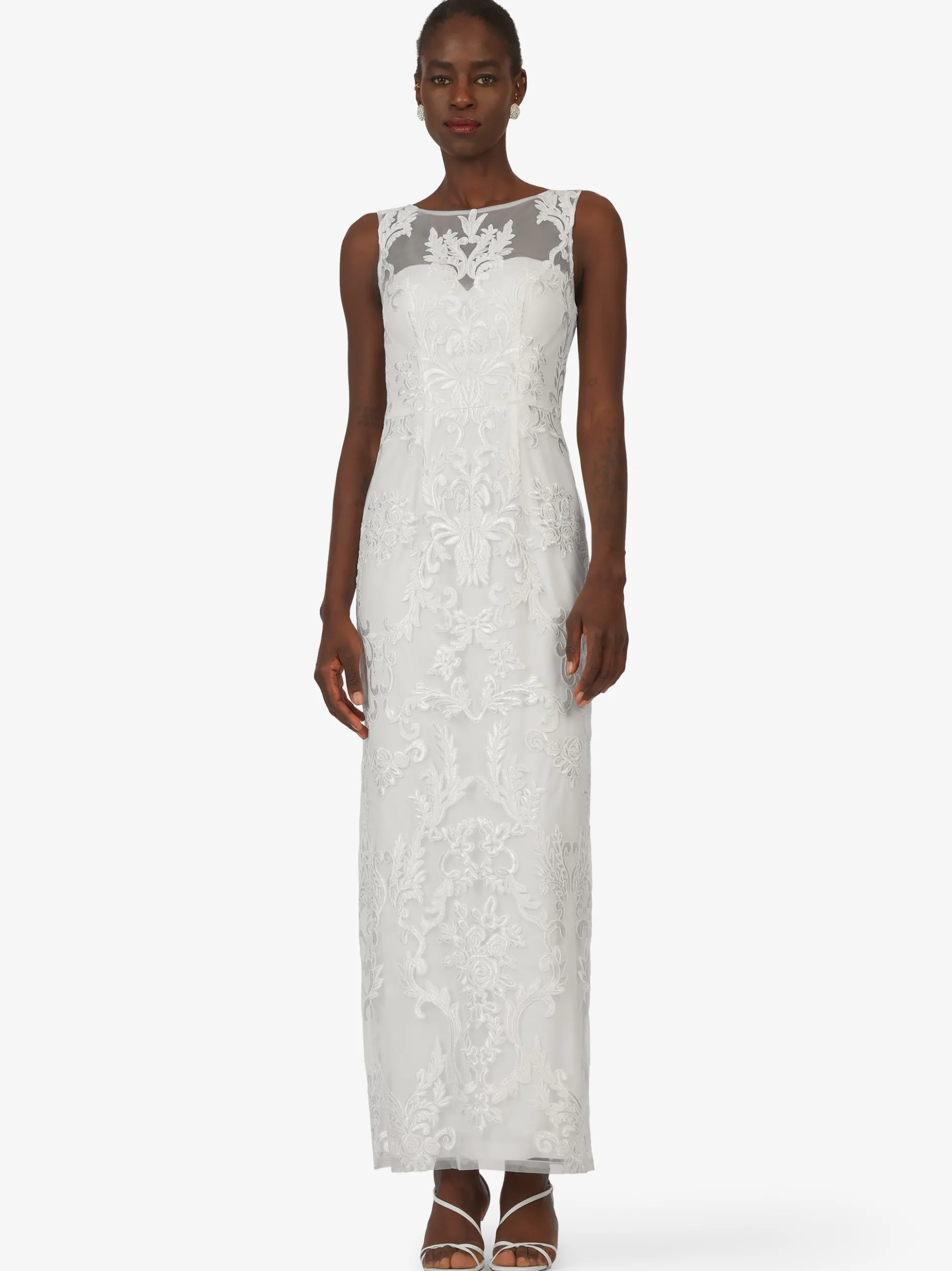 Kraimod Damen Abendkleid in weiß - Ausschnitt: Rundhals