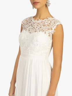 Kraimod Damen Abendkleid in weiß - Ausschnitt: Rundhals