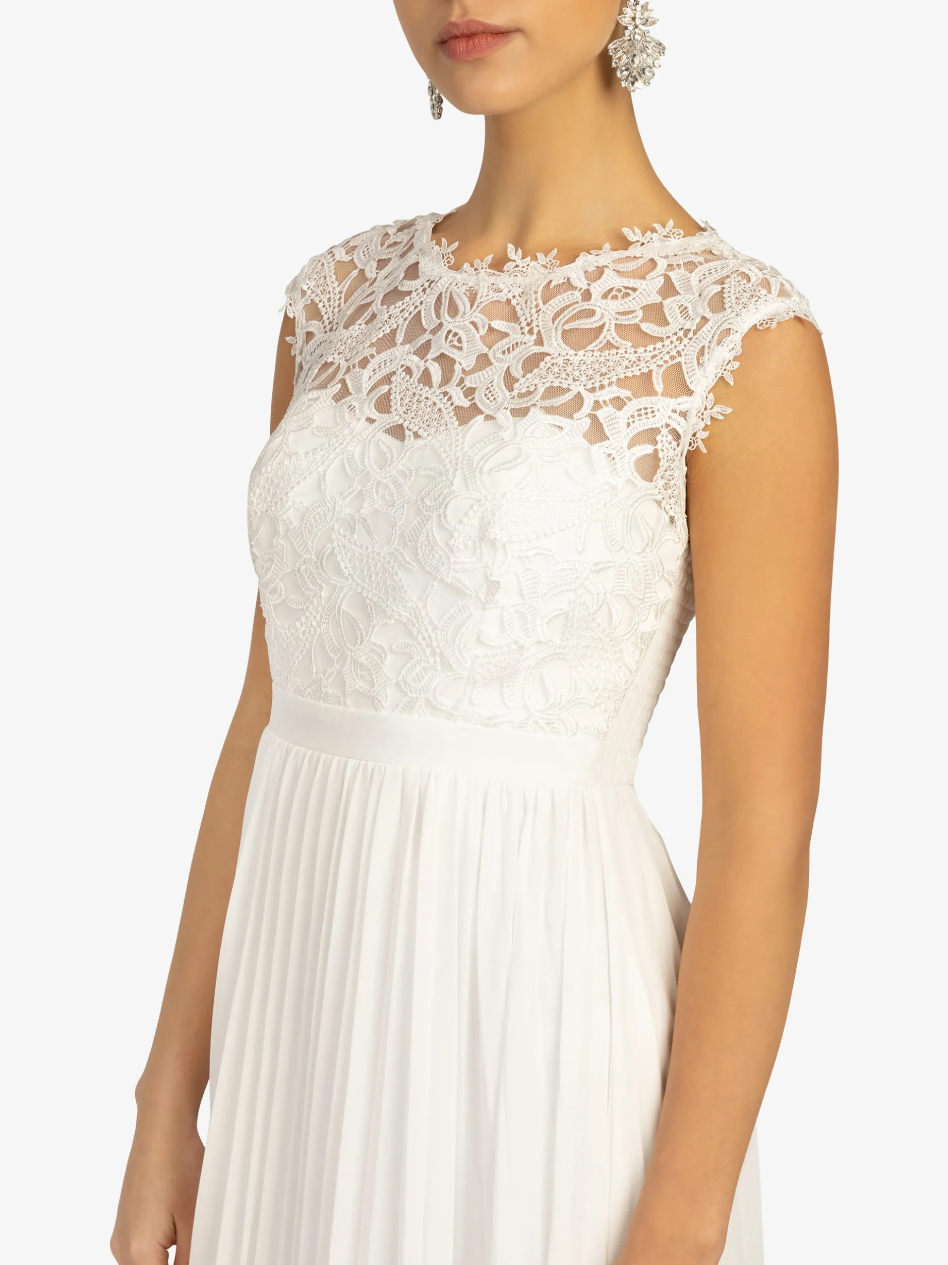 Kraimod Damen Abendkleid in weiß - Ausschnitt: Rundhals