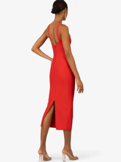 Kraimod Damen Bandagekleid in rot - Ausschnitt: Karree