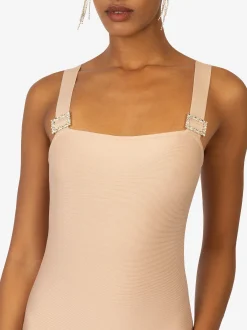 Kraimod Damen Bandagekleid in beige - Ausschnitt: Karree